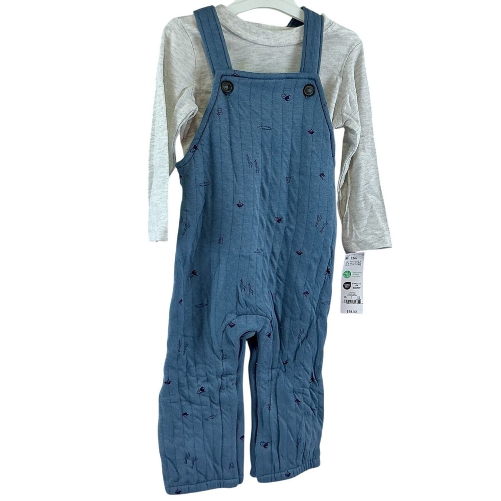 Carter's Just One You Baby Boys' Overalls Shirt & Bottom Set - Blue - 12M